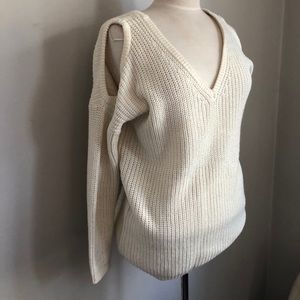 Cold shoulder sweater